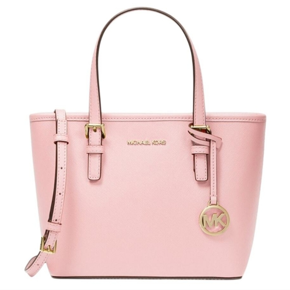MICHAEL Michael Kors Pink Saffiano Leather Tote Crossbody